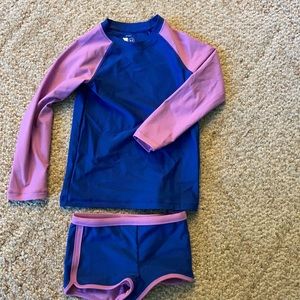 Swim set rash guard